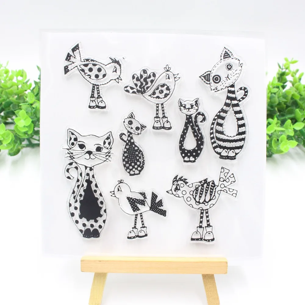 

Cat Transparent Clear Silicone Stamp/Seal for DIY scrapbooking/photo album Decorative clear stamp