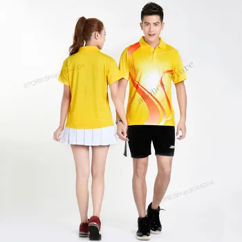 

Adsmoney badminton suit man/women table tennis jersey clothes breathable quick dry short sleeved sportswear fitness Sport wear