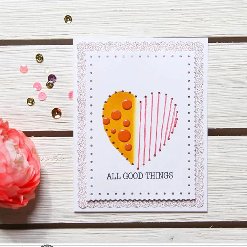 

Heart stitched hole Metal Cutting Dies for DIY Scrapbooking Die Stencils Embossing DIY Card Making/Photo Album Decoration