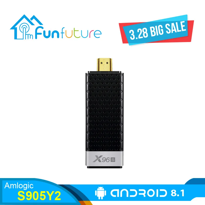 X96S ТВ Stick 4 K Android 8 1 GB 32 Amlogic S905Y2 ядра 2 4G и 5 ГГц Wi-Fi BT4.2 1080 P H.265 60pfs ключ | Электроника