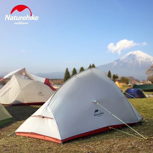 Naturehike облако до 1 2 3 человек Сверхлегкий Палатка 20D силиконовые двухслойная палатка Открытый Отдых пеший туризм палатка с бесплатной