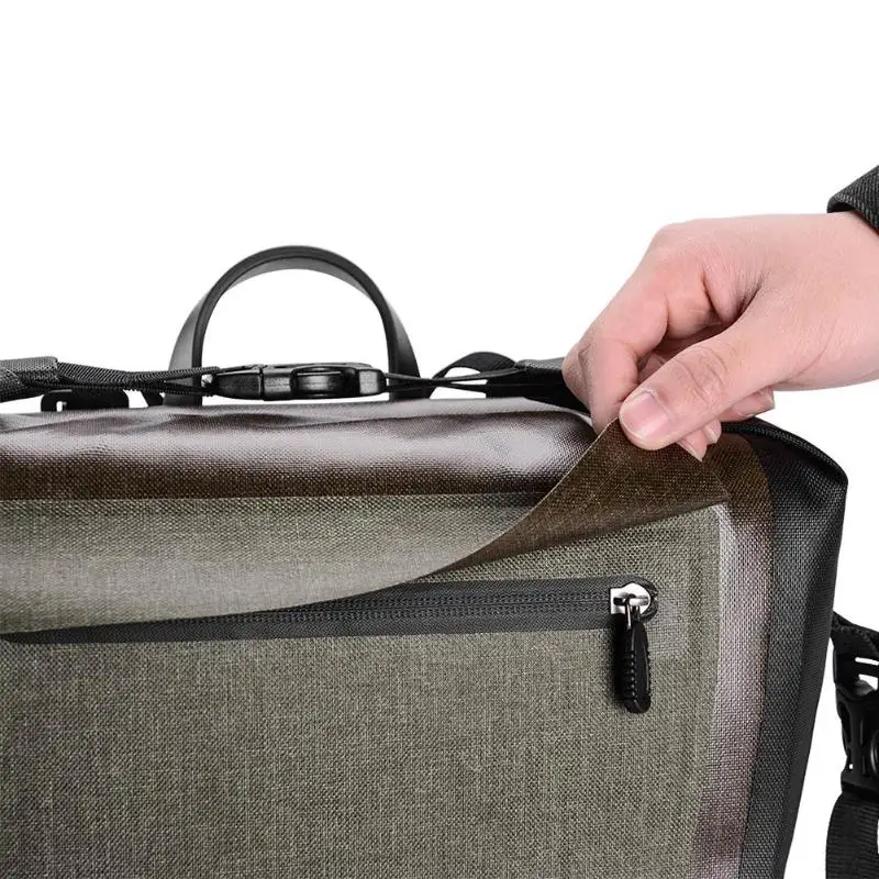 Sale 19L Full Waterproof Bicycle Saddle Bag Road Mountain Bike Cycling Rear Rack Bag Luggage Pannier Rear Seat Shelf Bag 12