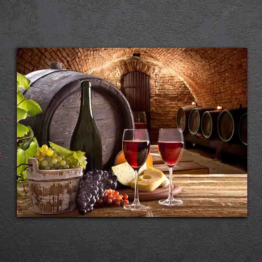 1 Pieces Grapes Wine Drink Canvas Paintings HD Printed