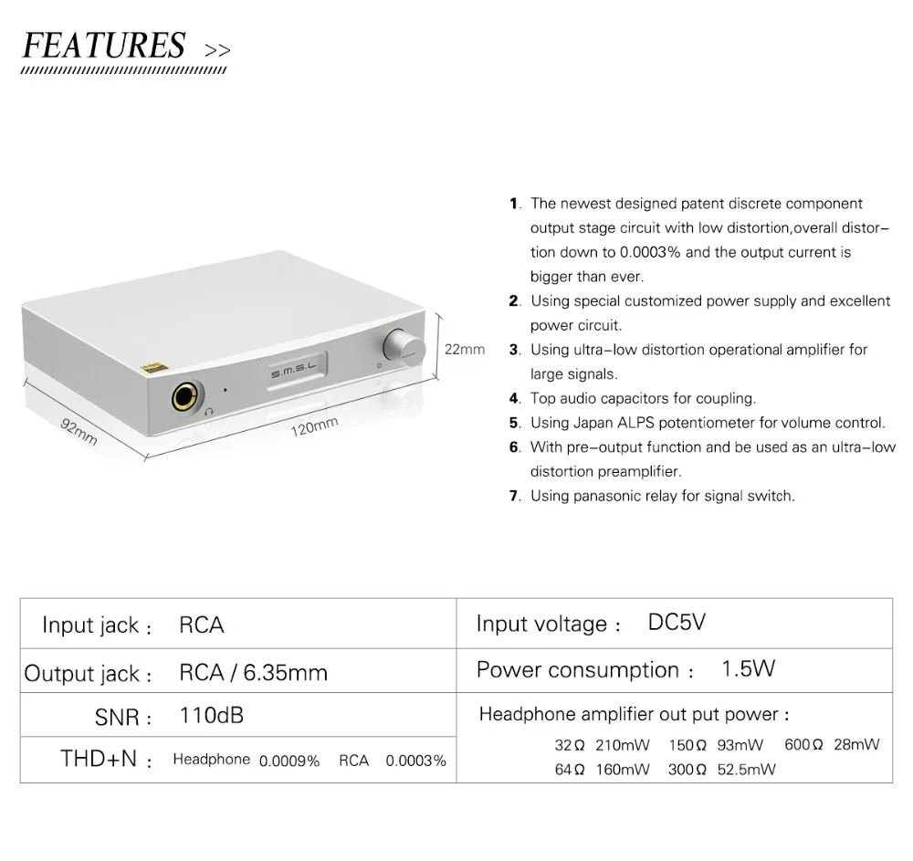 Новейший SMSL SAP-12 класс A/B высокопрочный HIFI усилитель для наушников усилитель RCA вход/выход 6,35 мм выход для наушников