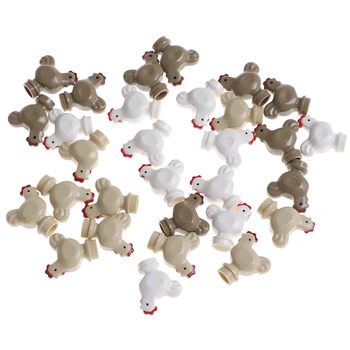 

10pcs Farm Chicks MOC Garden City Street Dog Pet Shop Model Building Blocks Bricks Assembling Kits Toys 3 Colors