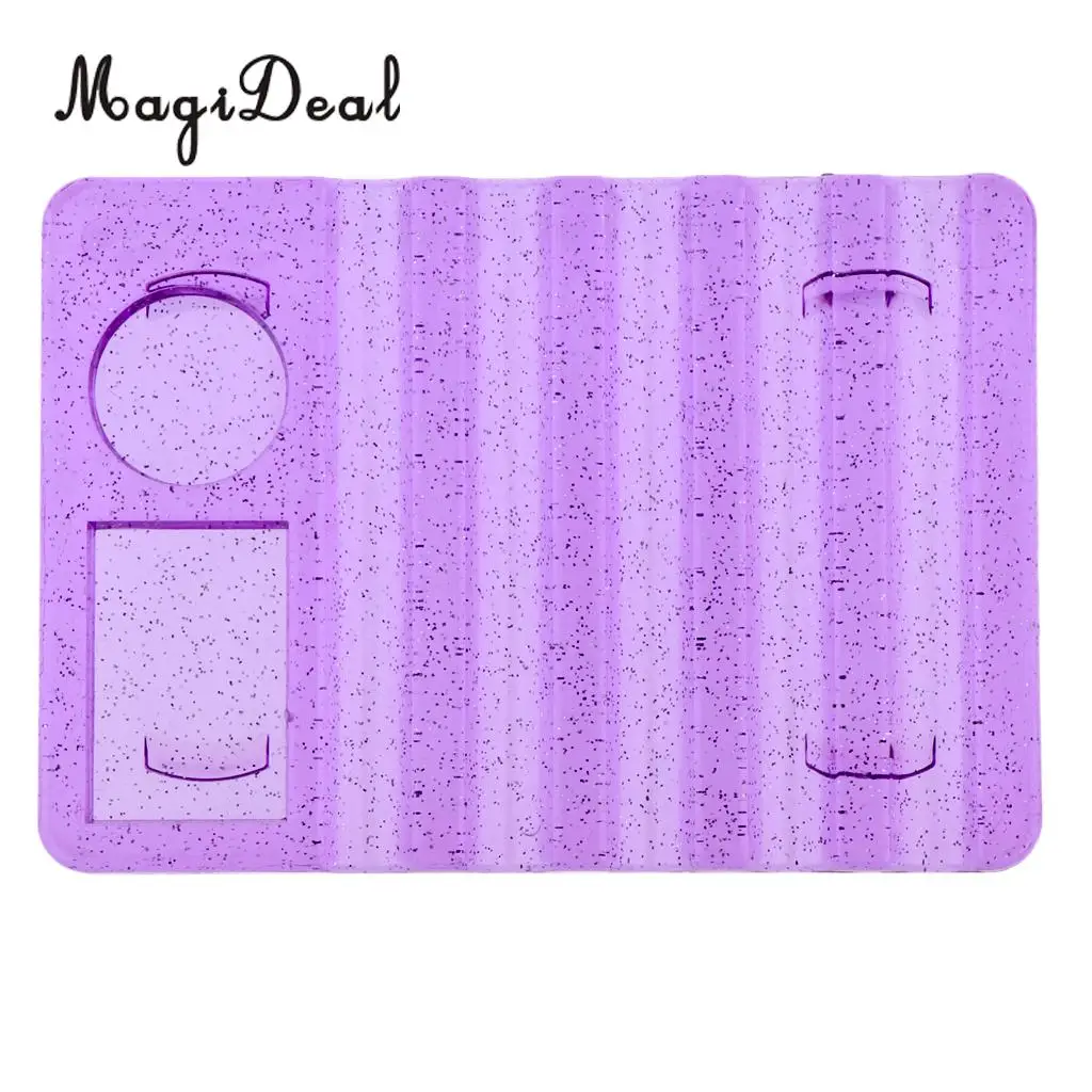 Premium Nail Art Polish Pen Rest Holder Organizer Stand for 5pcs UV Gel Brushes and Rhinestone Powders Paints