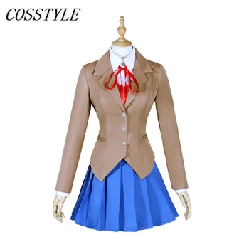 

Hot Game Doki Doki Literature Club Monika Cosplay Costumes Sayori Yuri Natsuki Cosplay Sets Girl Women Costume School Uniform