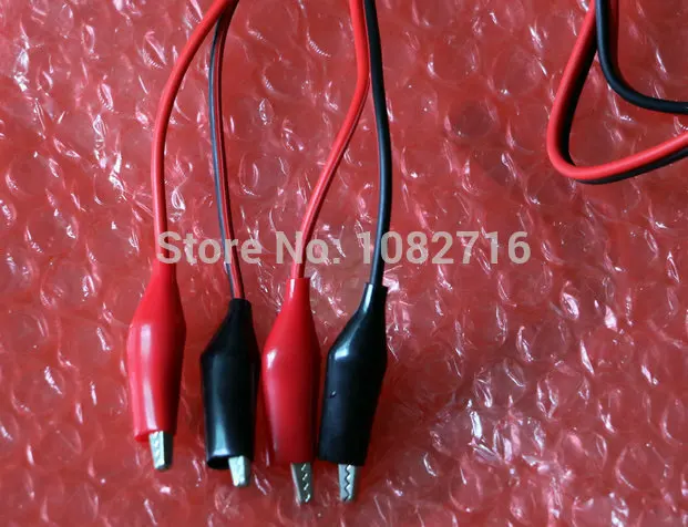 

1pcs / Article Dual End Alligator Clips Plug Cable Test Lead Wires Cord Probe Clamp 2 Wire 4 Folders For Multimeter Test 1 Meter