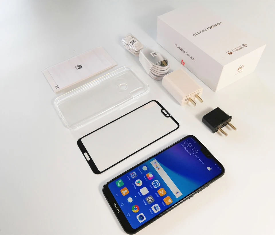 Huawei P20 Lite, глобальная прошивка, NOVA 3E, смартфон с функцией распознавания лица, 5,84 дюймов, полный экран, Android 8,0, стеклянный корпус, фронтальная камера 24 МП