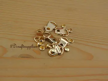 

Purse Chain loop Chain attachment pull ring Pull loops 25 set gold AC71D