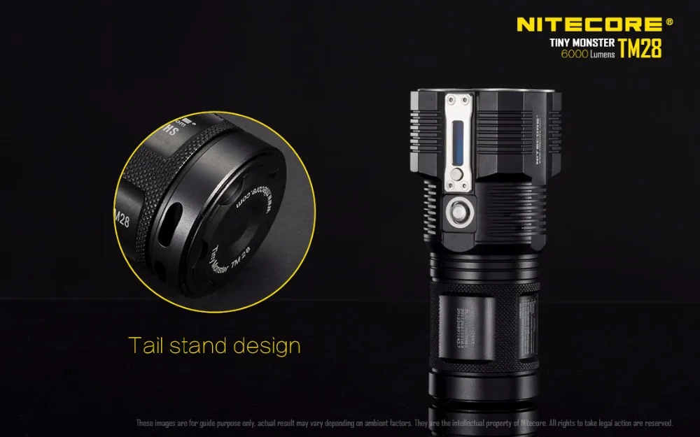 NITECORE TM28 перезаряжаемый Fashlight 4* CREE XHP35 HI Светодиодный Прожектор Макс 6000 люмен 8 режимов работы луч бросок 655 метр фонарь