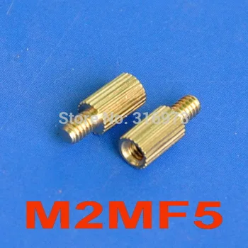 

(100 pcs/lot) 5mm Threaded M2 Brass Male-Female Standoff, Spacer.