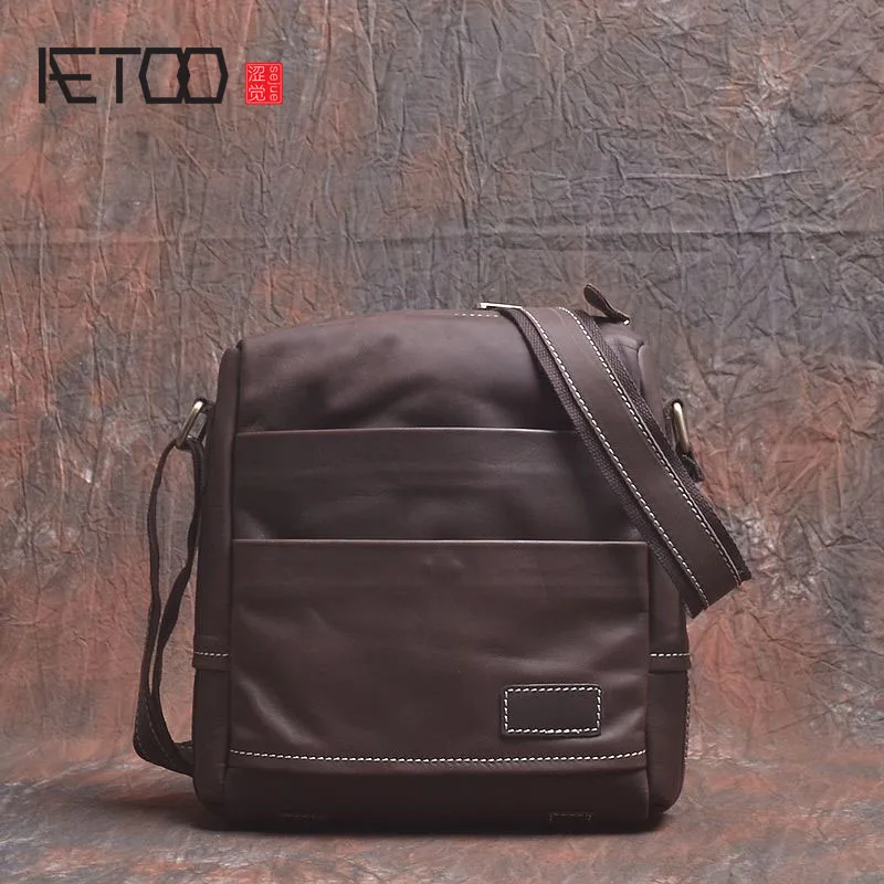 Sac Simple Des face Petit En Rétro 2 Dehors Peau 3 Main D'origine couche Cuir Vache Messager Simples Double 1 Aetoo De fait Britannique Fc3u5TlK1J