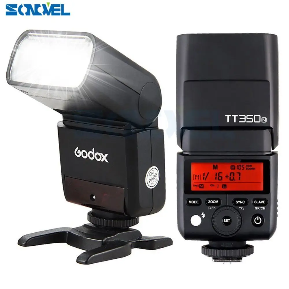 Godox TT350N 2,4G HSS 1/8000s i-ttl GN36 Вспышка Speedlite+ X1T-N передатчик для цифровой камеры Nikon SLR