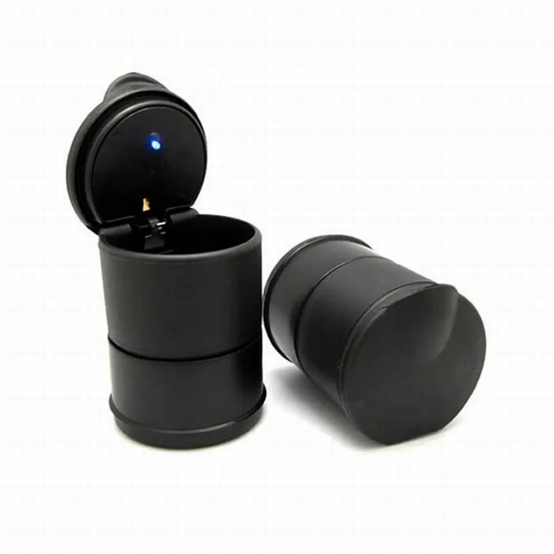 

LED Portable Car Truck Auto Office Cigarette Ashtray Holder Cup Black