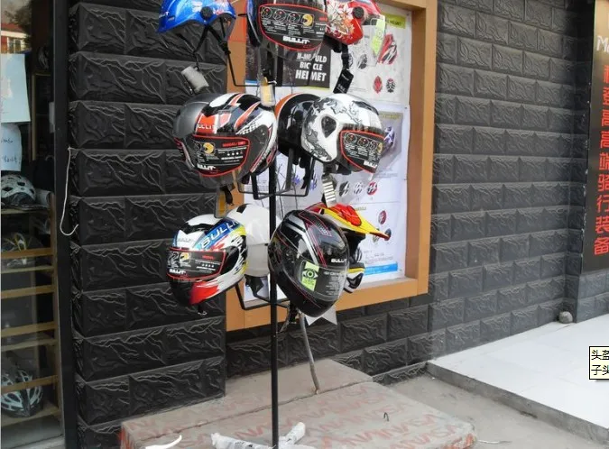 Helmet display rack bicycle helmet rack 