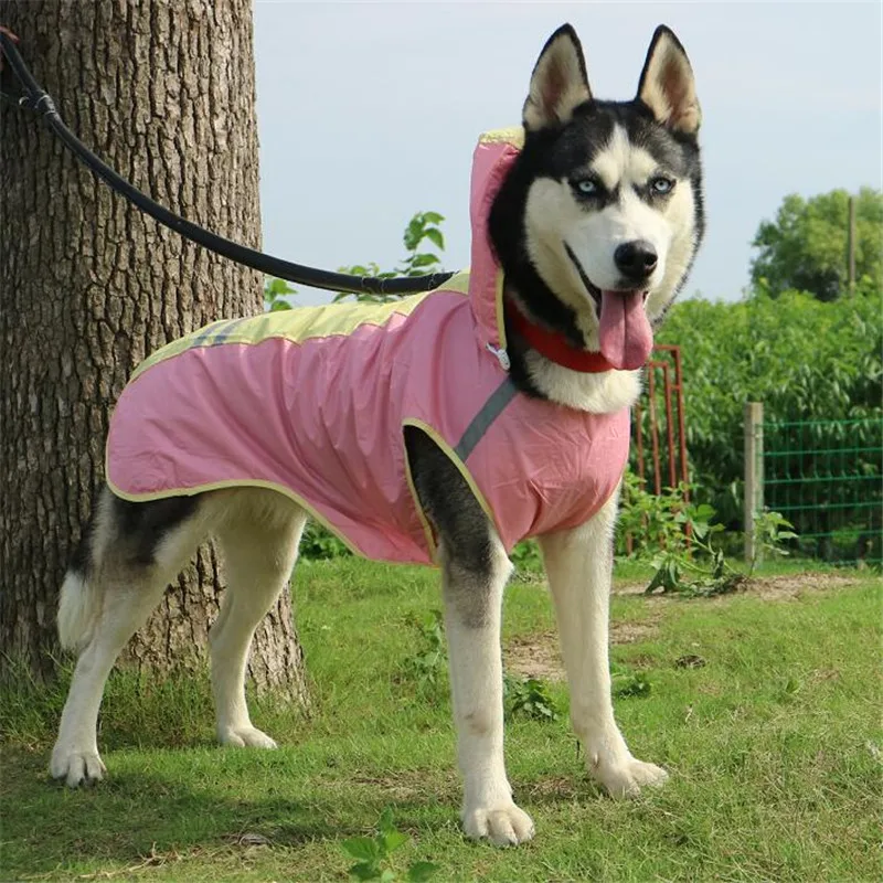 OnnPnnQ собака плащ для собак Куртка из искусственной кожи PU куртка Светоотражающие Собака плащ Одежда для маленький средний большой собаки