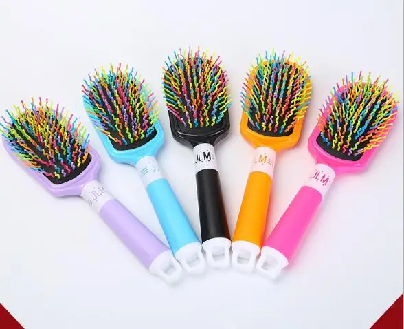 

Rainbow wave balloon board comb fashion nylon wire comb hair salon hair comb