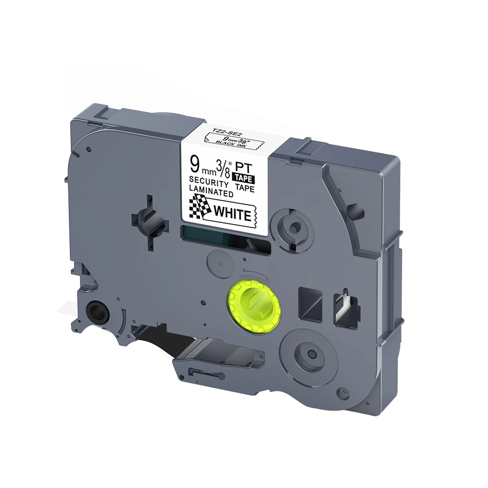 

1PCS 9mm Black on White TZe-SE2 TZ-SE2 tz-se2 label tapes compatible for PT200 PT-H100 PT-H110 PT300 ptouch label printers