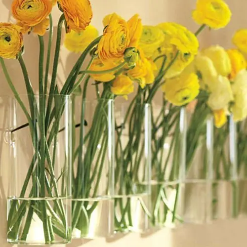 

Set of 4 Wall Hanging Planters Hanging Flower Pots Glass Plant Terrariums Glass Plant Containers Hanging Glass Flower Vases