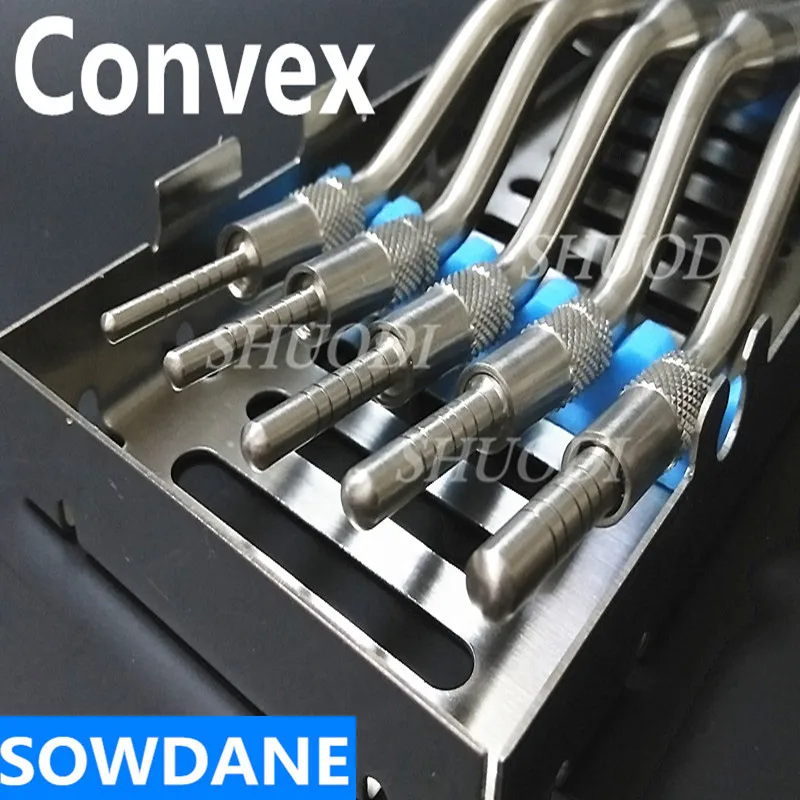  Dental Implant Osteotome Instrument Tool Sinus Lifting Lift Tool Convex Tip Bended Stainless Steel 