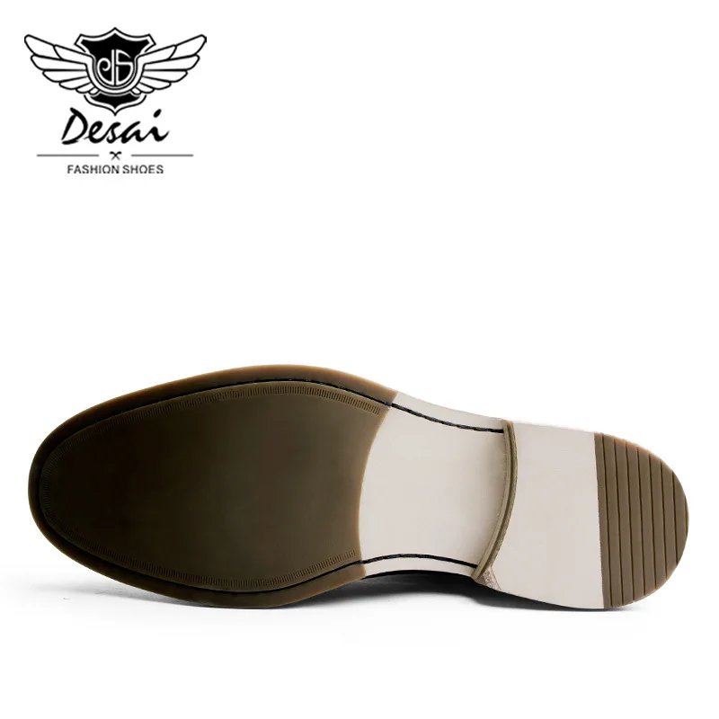 Desai/Брендовая обувь из натуральной кожи в британском стиле; Мужская обувь с перфорацией типа «броги» на шнуровке; официальная Свадебная обувь; Мужская обувь по низкой цене; распродажа