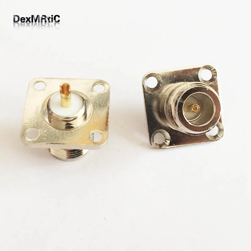 

1PC RF N type Female Jack RF Coaxial Connector 4-hole Panel Mount With Solder Cup