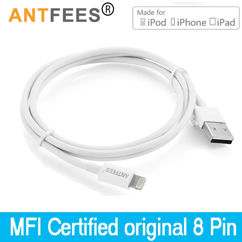 MFI Сертифицированный 2.4A 1 м/3 м 8-контактный USB Кабель-адаптер для зарядки и синхронизации данных для iPhone 8 7 6s Plus 5 5S для iPad