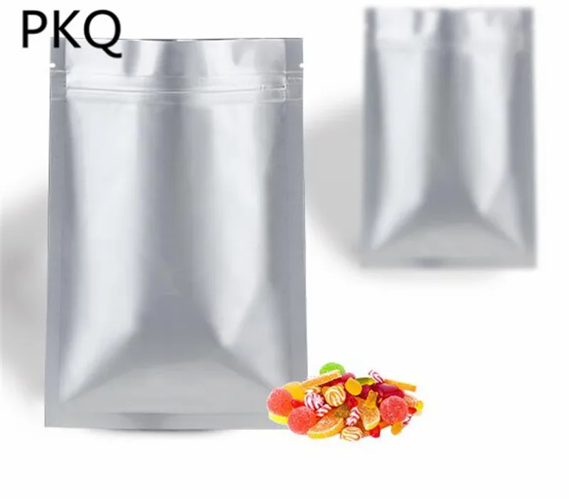 

8x11cm Small Ziplock Retail Bag Resealable Aluminum Foil Bag Smell Proof Food Storage Bag Flat Bottom Zipper Package Pouch 10pcs