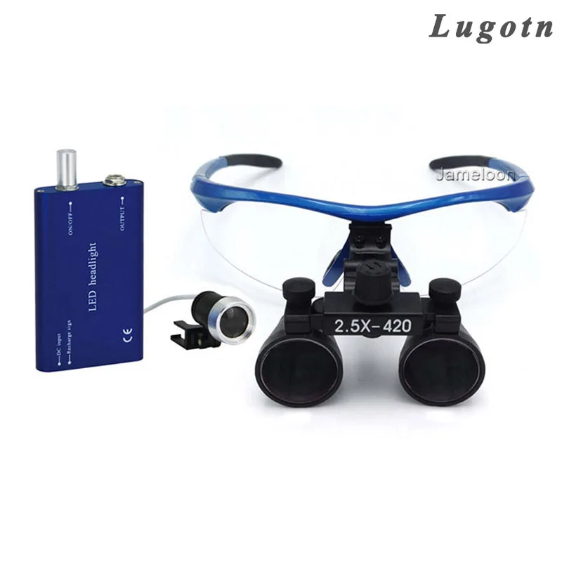 2.5X enlarger medical surgical clinic operator magnifier with led light antifog optical glasses dentist oral doctor dental loupe 2.5X enlarger medical surgical clinic operator magnifier with led light antifog optical glasses dentist oral doctor dental loupe