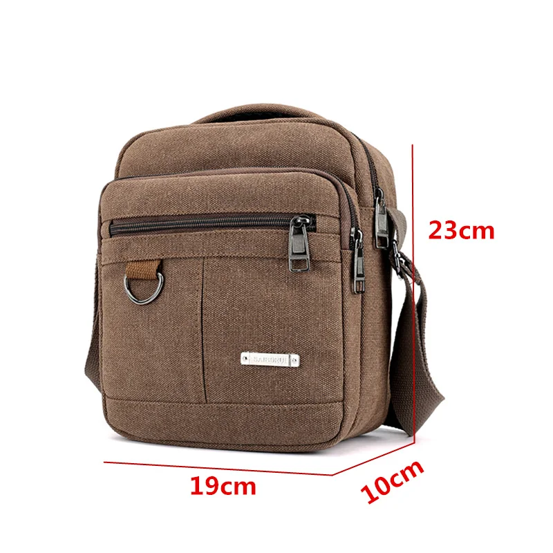 

Men's Bag 2019 New Fashion British Style Messenger Bag Canvas Large Capacity Men's Casual Shoulder Men's Bag Zipper Men