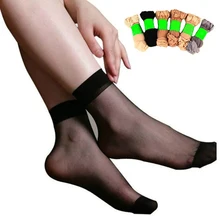 10 airs,, женские летние сексуальные ультратонкие прозрачные шелковые носки с кристаллами, высокие эластичные цветные нейлоновые короткие носки для женщин