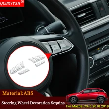 QCBXYYXH автомобильный Стайлинг рулевое колесо декоративная кнопка блестки крышка наклейки аксессуары для Mazda 3 Axela CX-3 CX-4