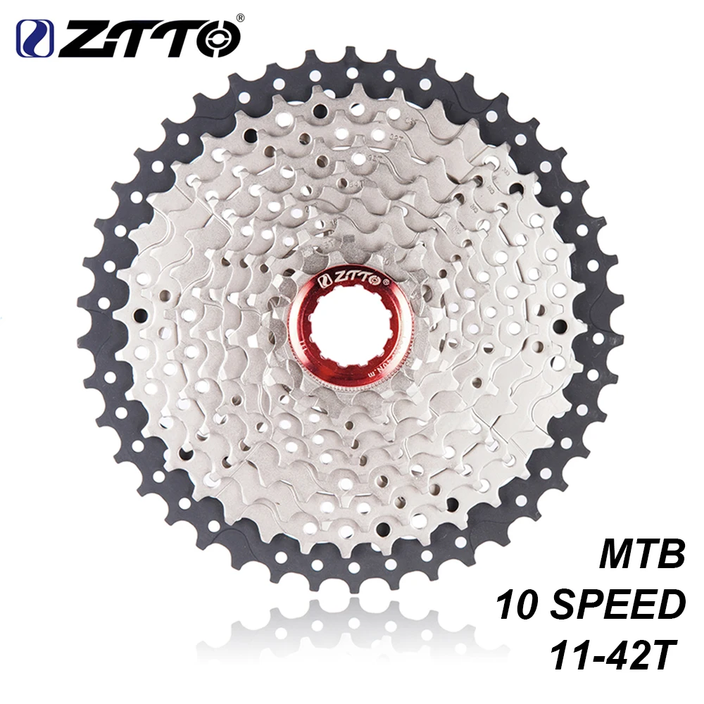 ZTTO 11-42 10 Скорость 10 s широкого соотношения MTB горный велосипед Кассета звездочки для части m590 m6000 m610 m675 m780 X5 X7 X9 - изображение