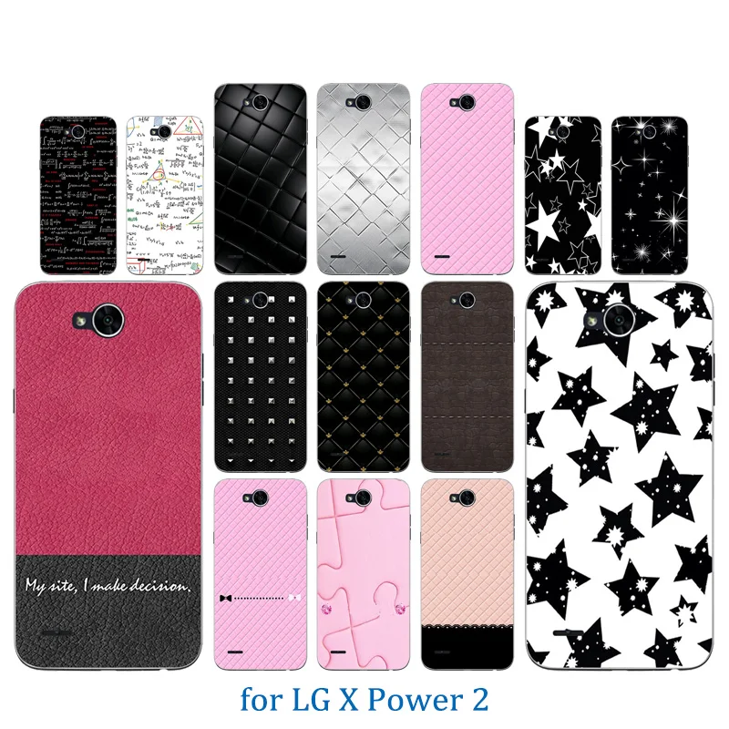 for LG X power 2 K10 Power Silicone Cases Cover Colorful Pattern Soft TPU Mobile Phone Bags k10 k 10 Case |