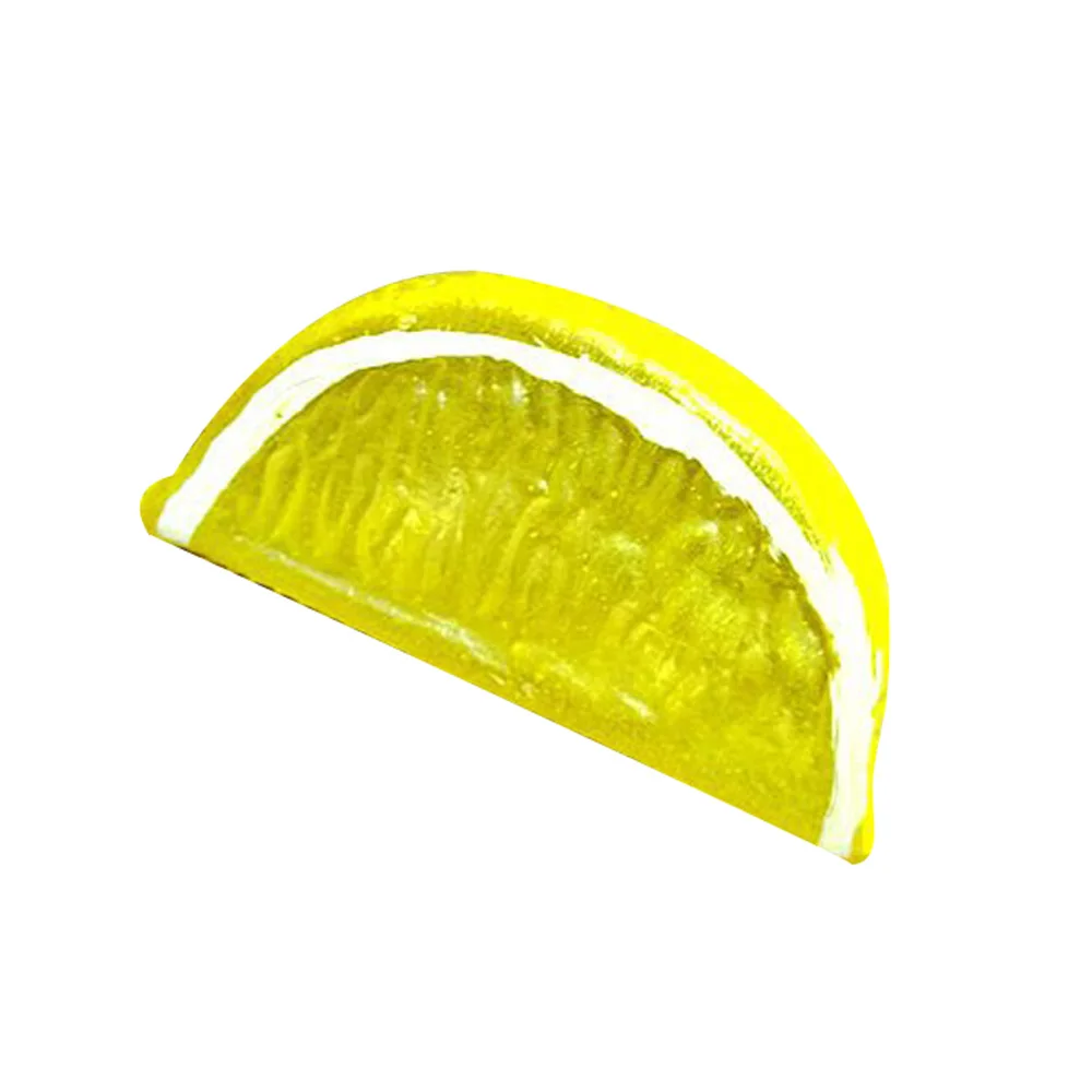 Decor Lifelike Props Toy Kitchen Fruit Decoration Artificial Lemon Plastic Party Club Slices Fake Stylish Sale