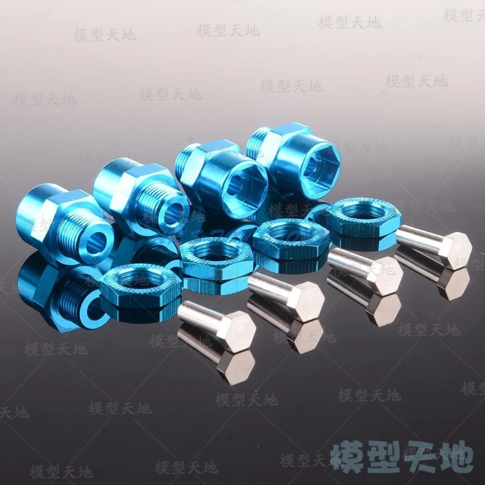 

4pcs Wheel Hex 12mm Turn 17mm lengthened Thickening 15MM Aluminum Adapter HSP 1/10 RC Car Buggy Bigfoot Truck Can Use 1/8 Tires