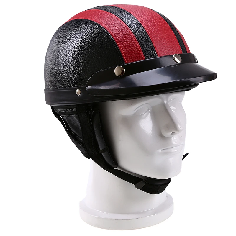 Posbay 54-60 см мотоциклетные очки шлем половина лица кожаный шлем и козырек УФ очки мотоциклетные шлемы для Harley Honda Yamaha