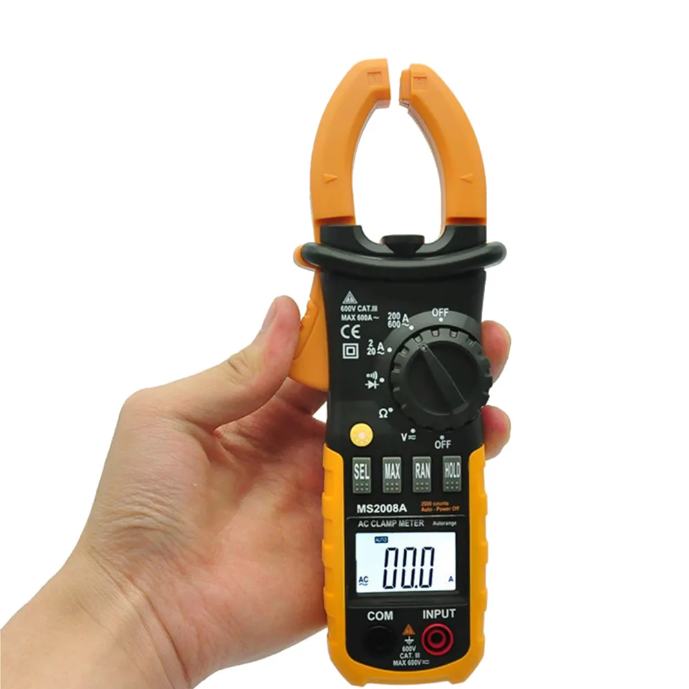 

Digital Multimeter 400A AC/DC Current Clamp Meter MS2008A PLUS Capacitance Frequency Tester Induction Voltage Alarm