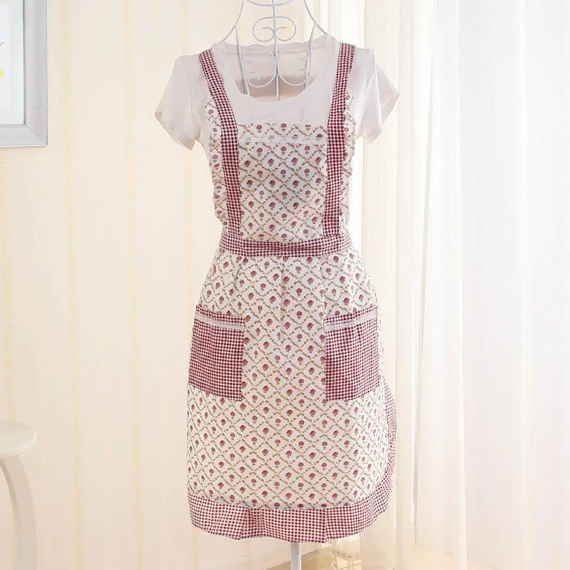 

Apron Dress With Pocket Durable For Kitchen Women Lady BBQ Barbecue Picnic Restaurant MJJ88