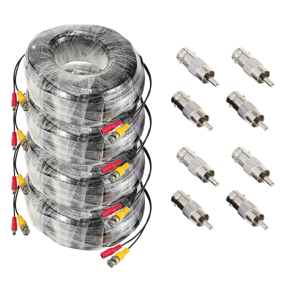 CCTV Camera Accessories 98ft / 30m BNC Video Connector Power Siamese Cable DC Plug Cable for CCTV Camera Surveillance System