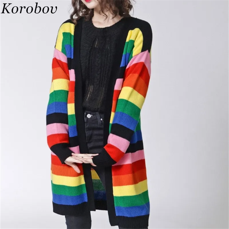 Korobov Autumn Winter Wool Women Cardigan Long Sleeve