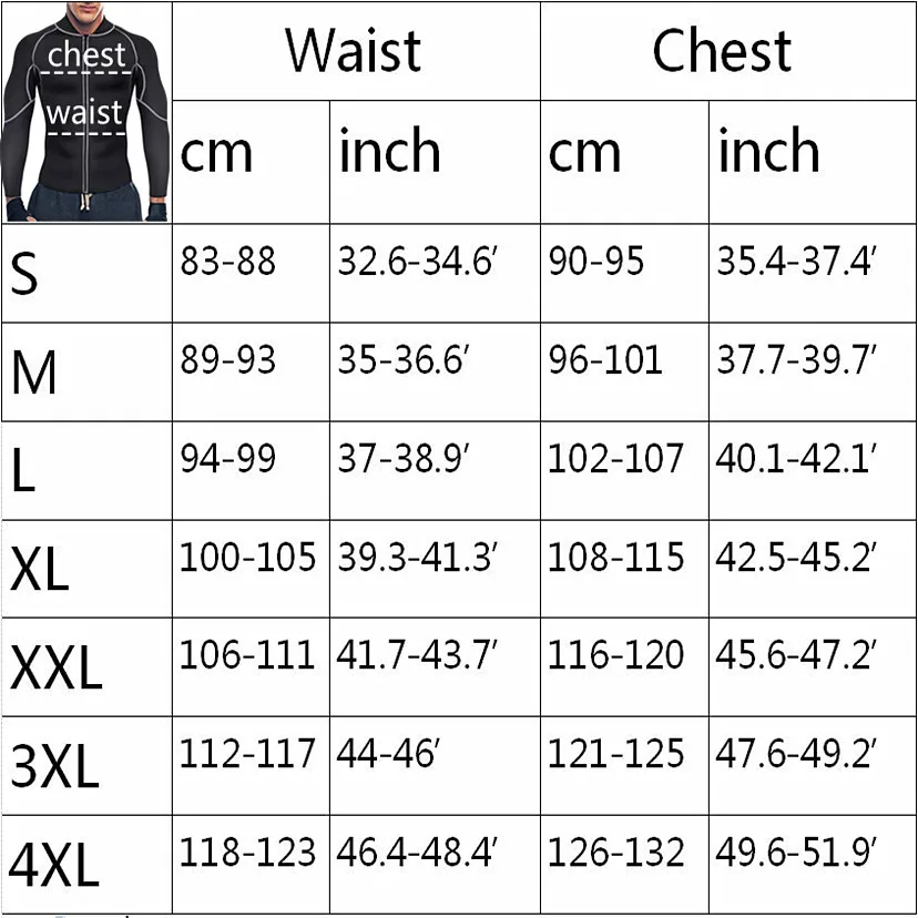 Men Neoprene Long Tops Underwear Men's Waist Trainer Undershirt Sweat Sauna Shirts Male Bodyshaper Fitness Fitness Singlets