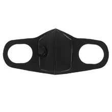 Унисекс Губка пыле PM2.5 загрязнение пол лицевая маска с дыхательный клапан широкие бретели моющиеся муфельной респиратор D12_A