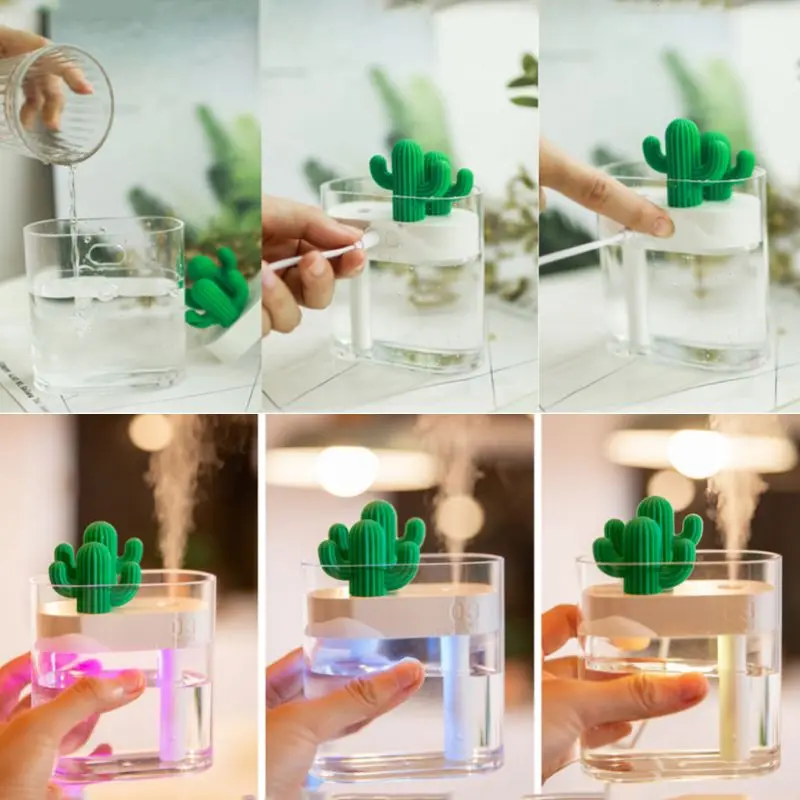 

USB Power Ultrasonic Essential Oil Diffuser Aroma Aromatherapy Night Light Fine Fog Humidifier Household Room Decor Car Accessor