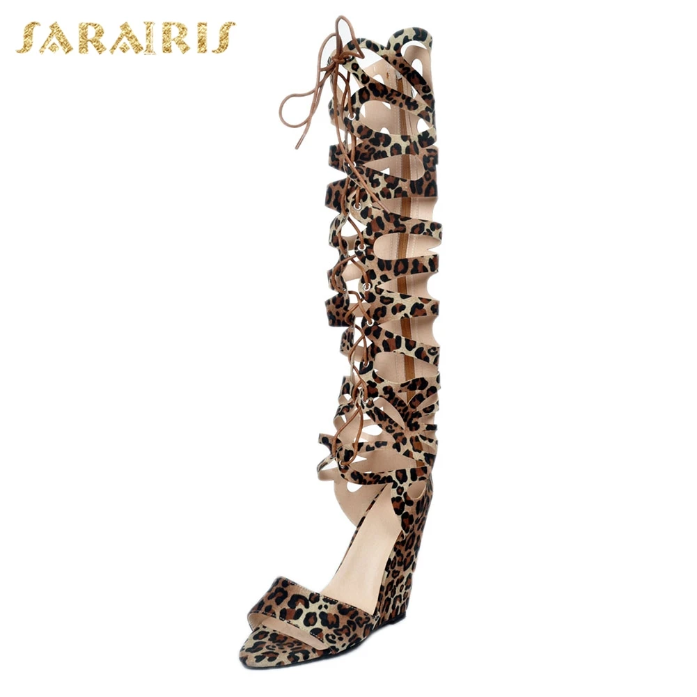

Sarairis 2019 Big Sizes 35-47 Women Shoes Gladiator Boots Fashion Sexy Party Shoes Woman