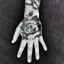 Водостойкая временная татуировка наклейка роза цветок временная татуировка флэш-тату рука ноги плеча руки татуаж для девушек и мужчин