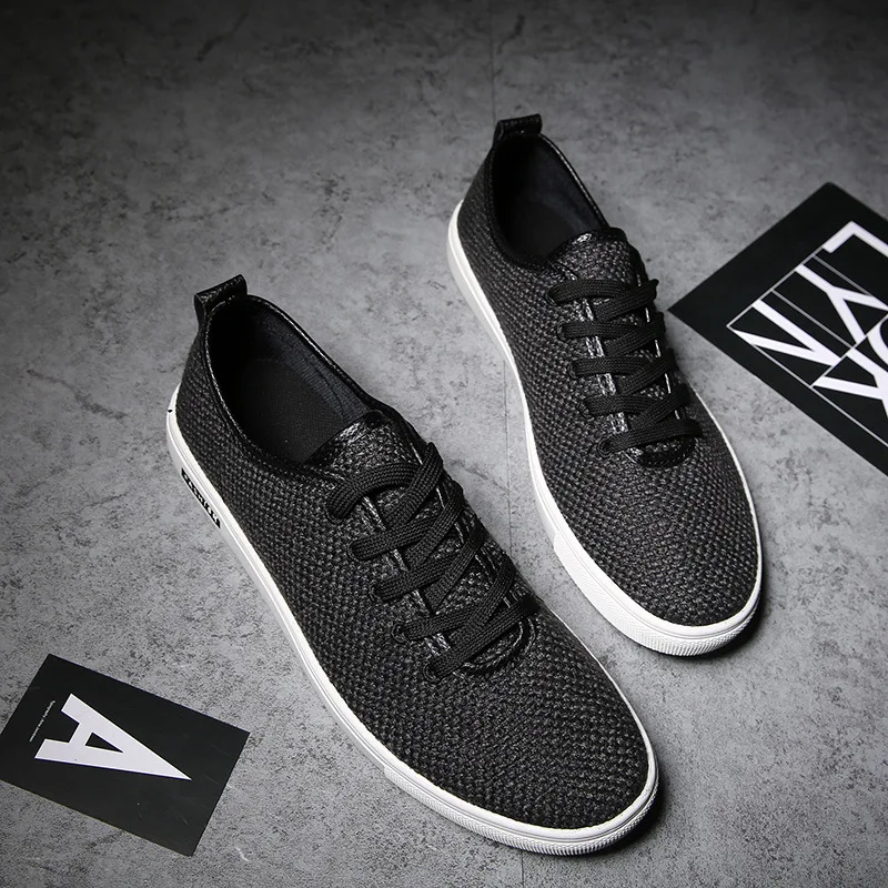 

Spring and Summer Trendy Men's Shoes Korean Version of 100 Sets of Air-permeable Summer Canvas Shoes Leisure New Type Board Shoe