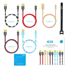 ICZI Micro USB Fast Charging Mobile Phone Cable Data Sync Cable 5V2A Micro USB Cable for Samsung HTC LG Android