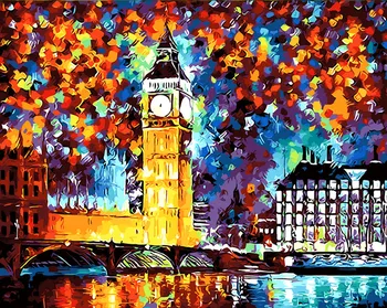 

Q062 city night diamond painting whole area is covered with rhinestone embroidery square 5d diy diamond painting cross stitch